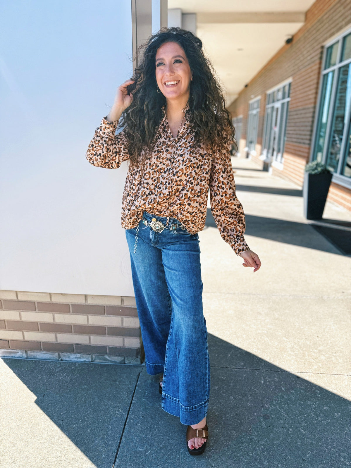 Women’s Cheetah Print Top - Amelia's Boutique