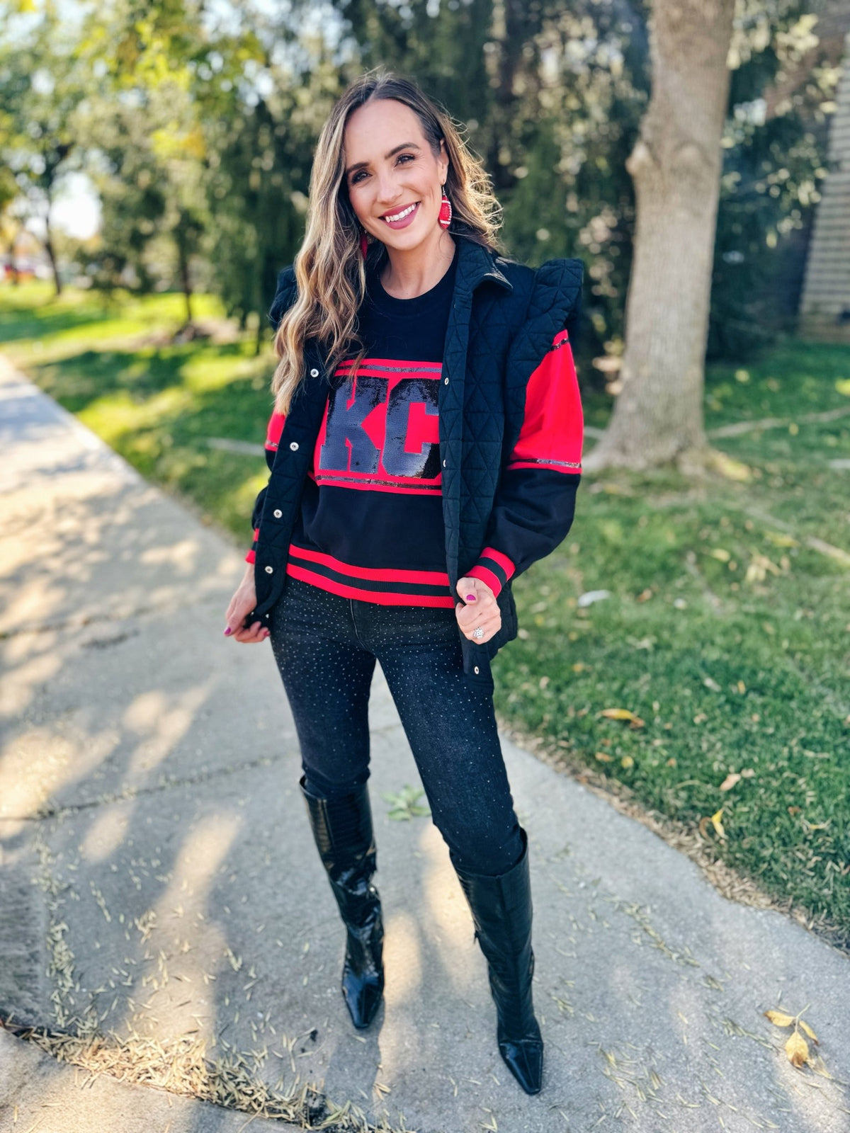 KC Colorblock Oversized Sweatshirt - Amelia's Boutique