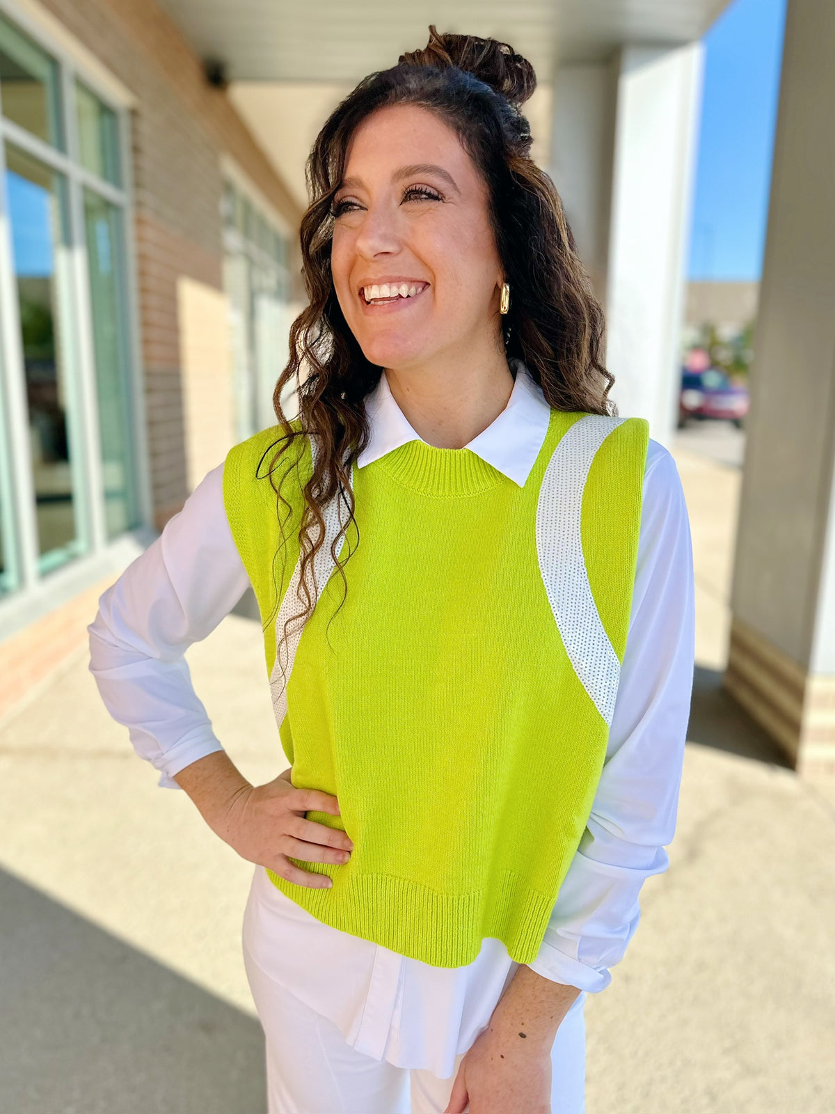 Queen of Sparkles Tennis Sweater Vest - Amelia's Boutique