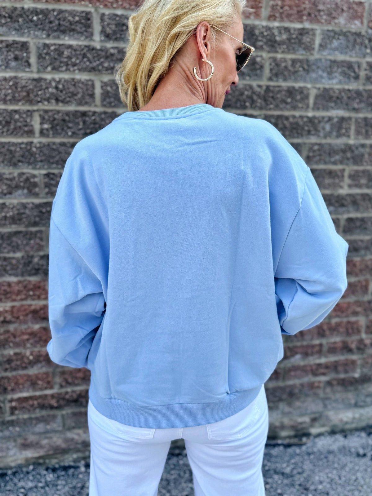 Queen of Sparkles Blue Angels Sweatshirt - Amelia's Boutique