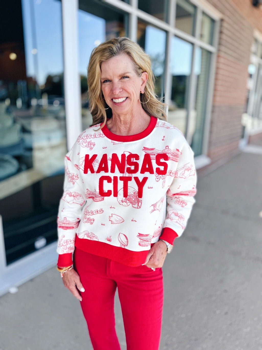 Custom Kansas City Toile Sweater Pullover - Amelia's Boutique