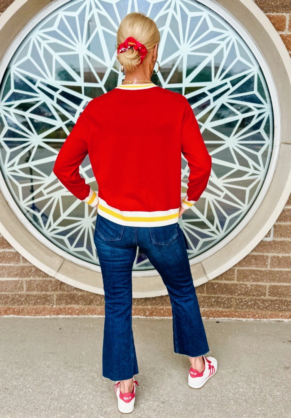 Queen of Sparkles x Amelia's Custom Kansas City V Neck Sweater - Amelia's Boutique