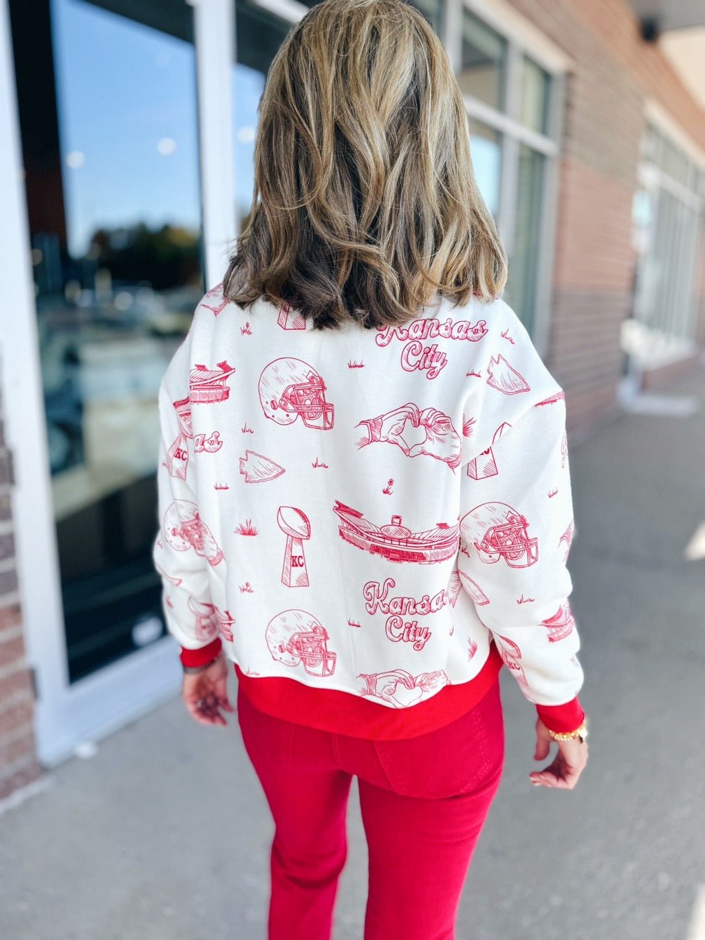 Custom Kansas City Toile Sweater Pullover - Amelia's Boutique
