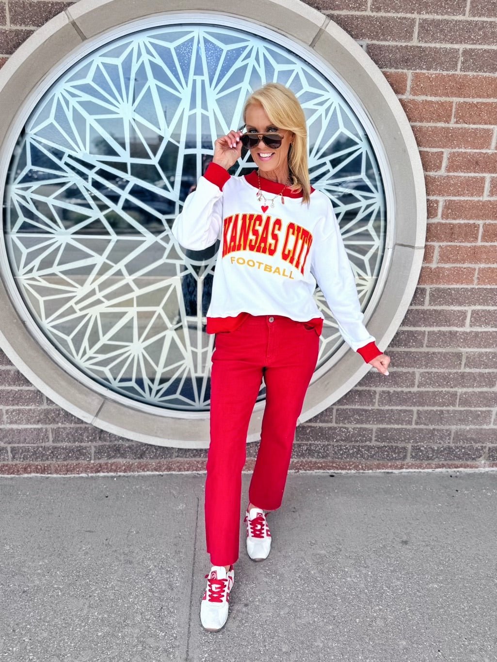 Kansas City Wide Neck Sweatshirt - Amelia's Boutique