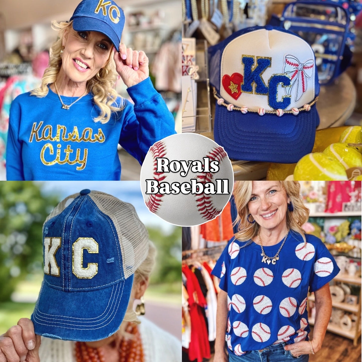 Women's Kansas City Sweatshirt in Blue - Amelia's Boutique