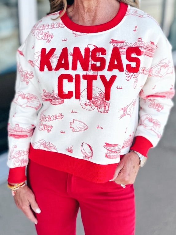 Amelia's Custom KC Toile Sweatshirt - Amelia's Boutique