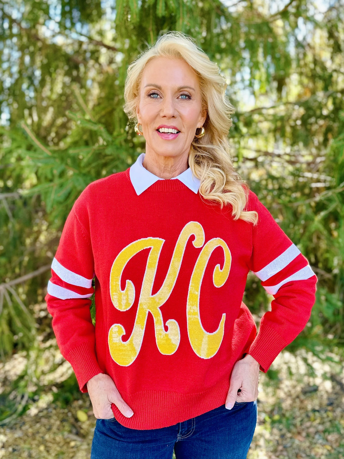 Queen of Sparkles X Amelia's Mega KC Script Sweater - Amelia's Boutique