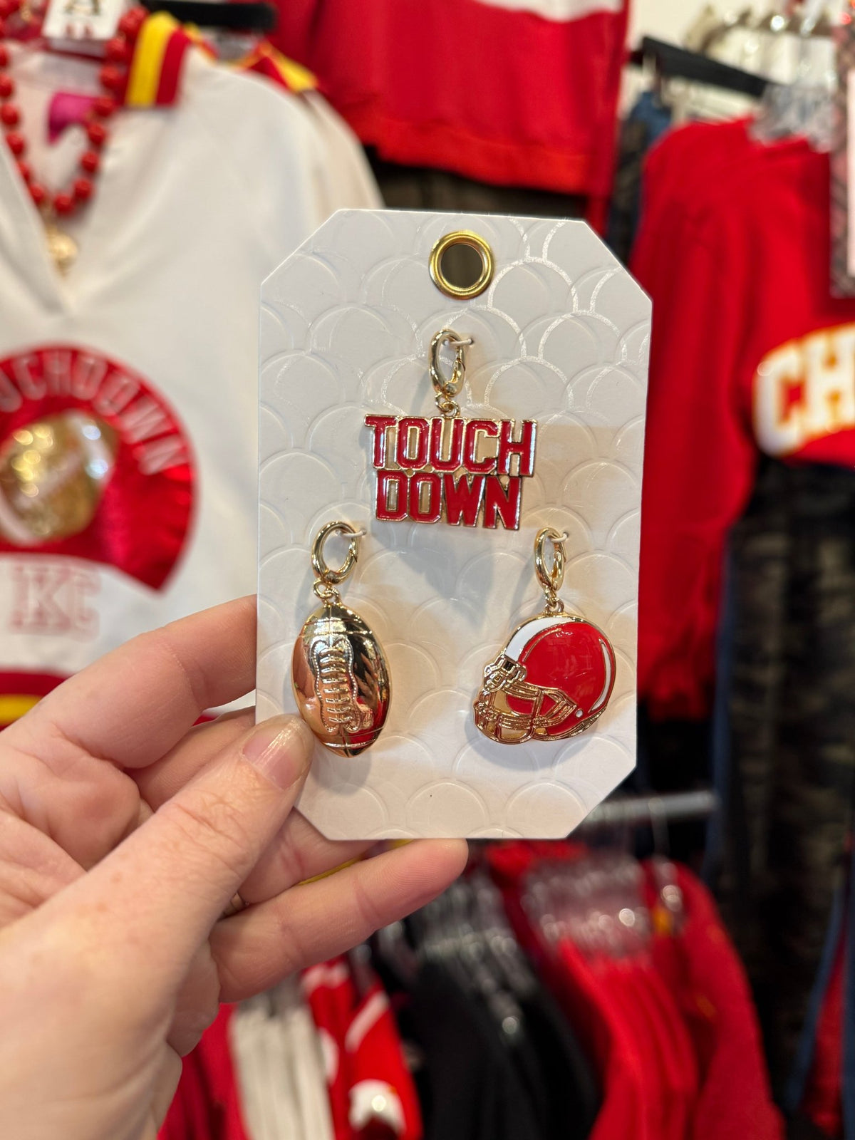 Touchdown Football Shoe Charms - Amelia's Boutique