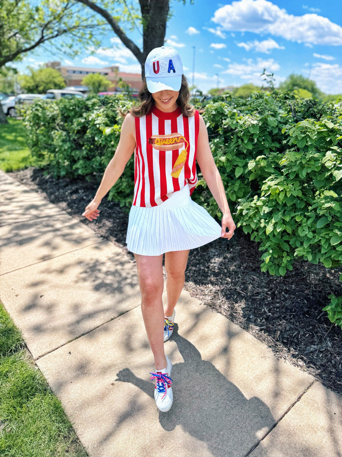 Women’s Hot Dog Sequins Knit Tank Queen of Sparkles - Amelia's Boutique