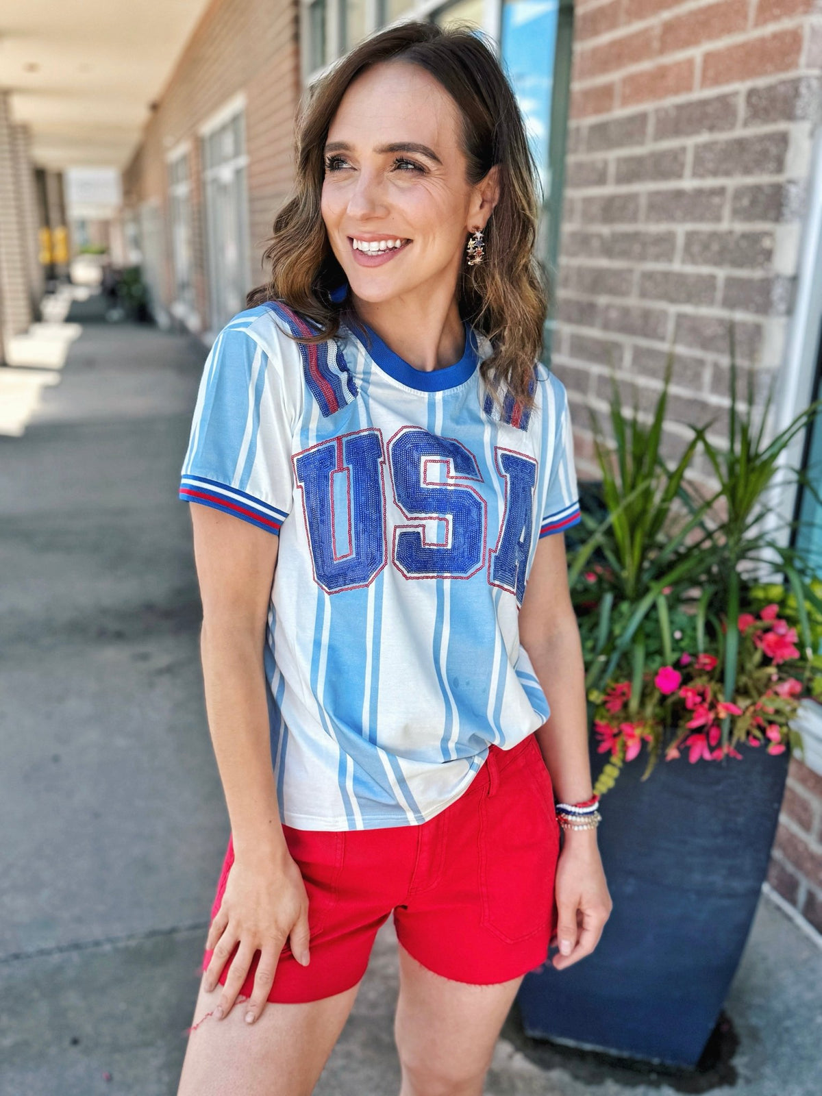 Queen of Sparkles Custom USA Soccer Jersey - Amelia's Boutique