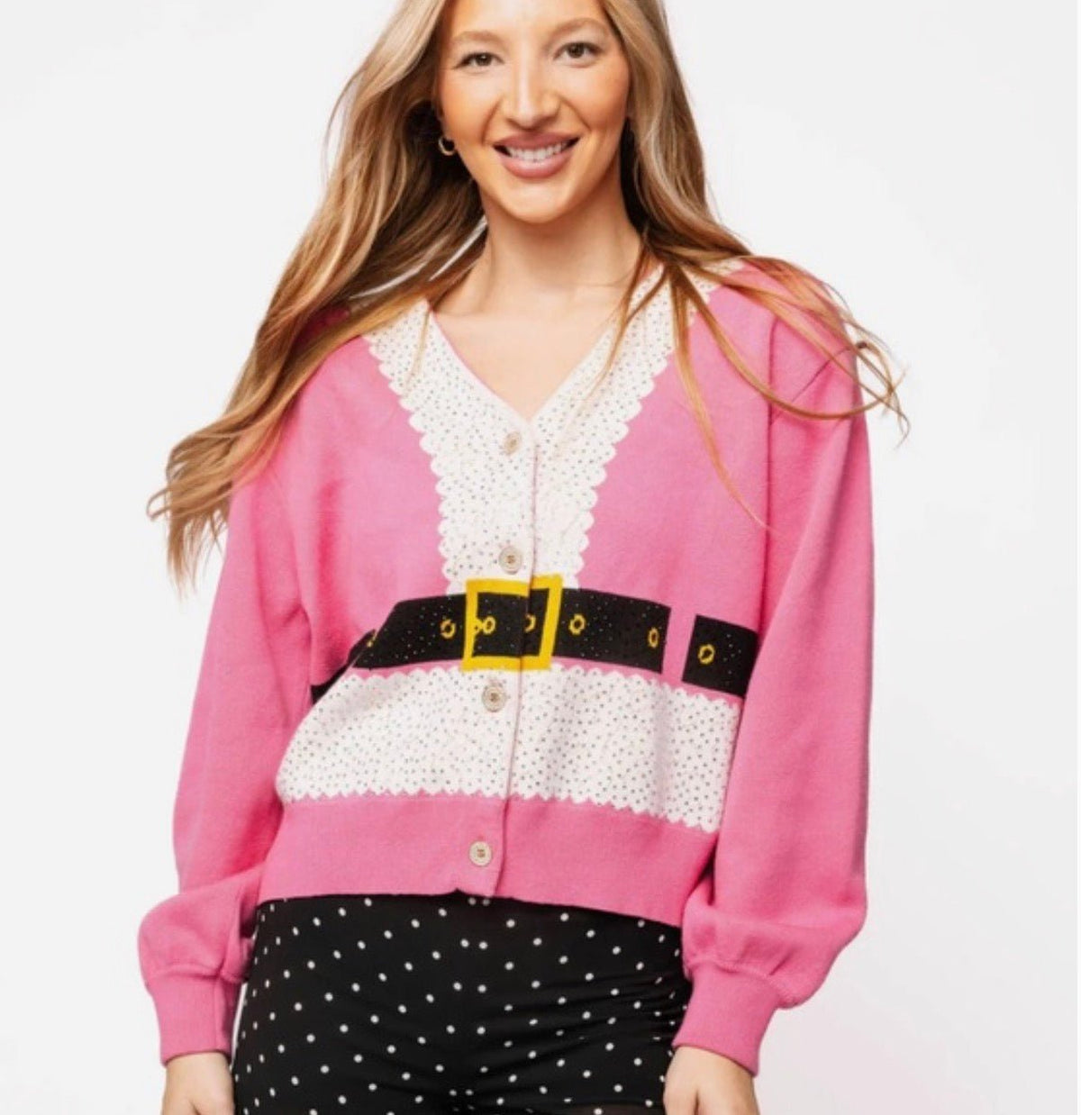 Last PIECE Santa's C Queen of Sparkles oat Cardigan - Amelia's Boutique