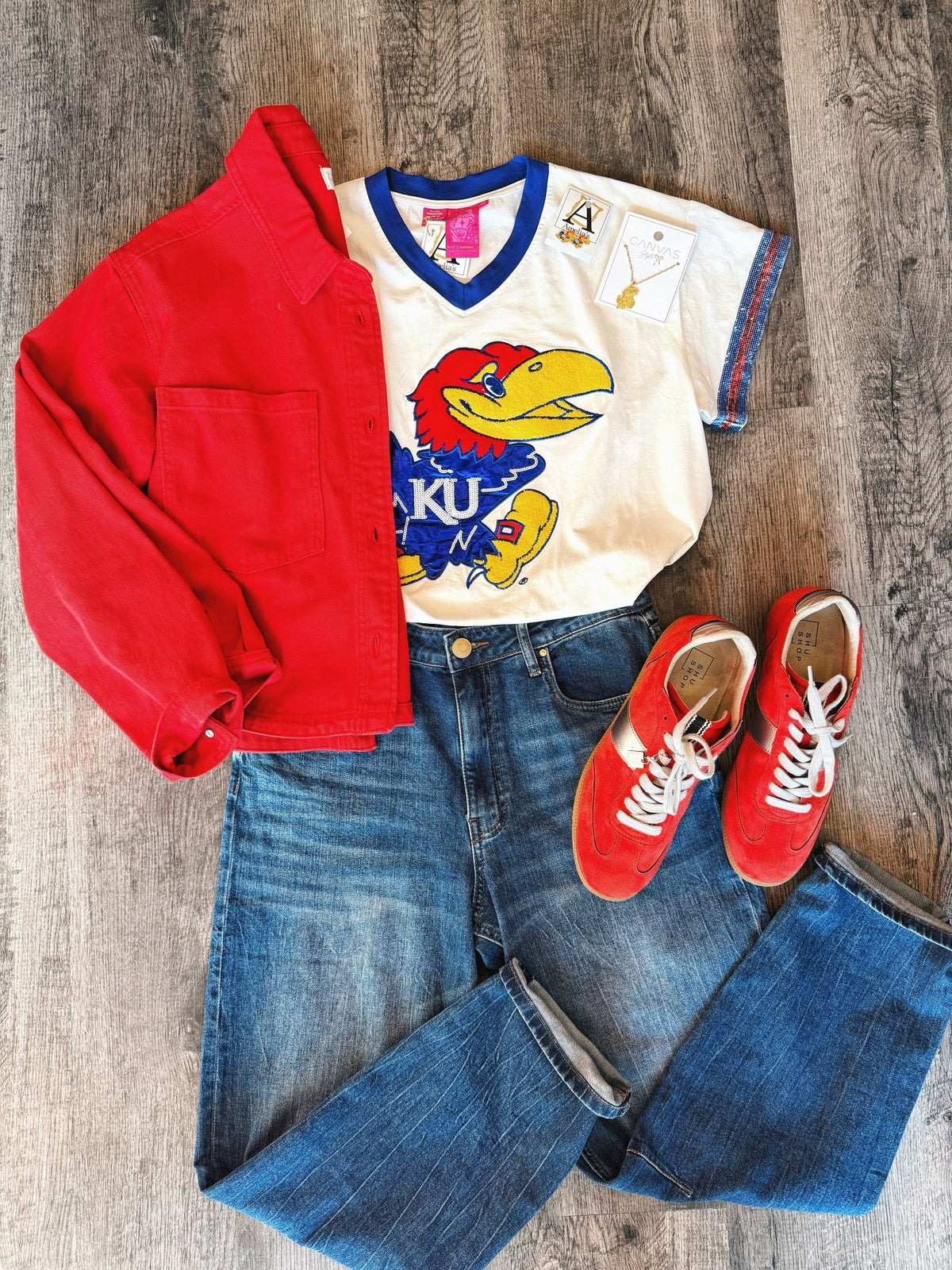 Licensed QOS KU Jayhawk Tee - Amelia's Boutique