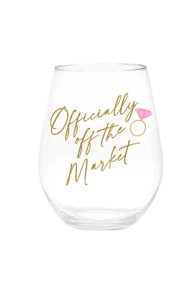 Officially Off The Market Wine Glass - Amelia's Boutique