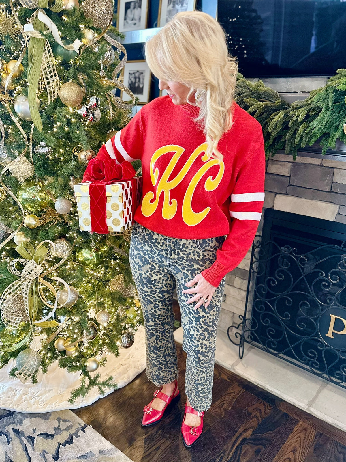 Queen of Sparkles X Amelia's Mega KC Script Sweater - Amelia's Boutique