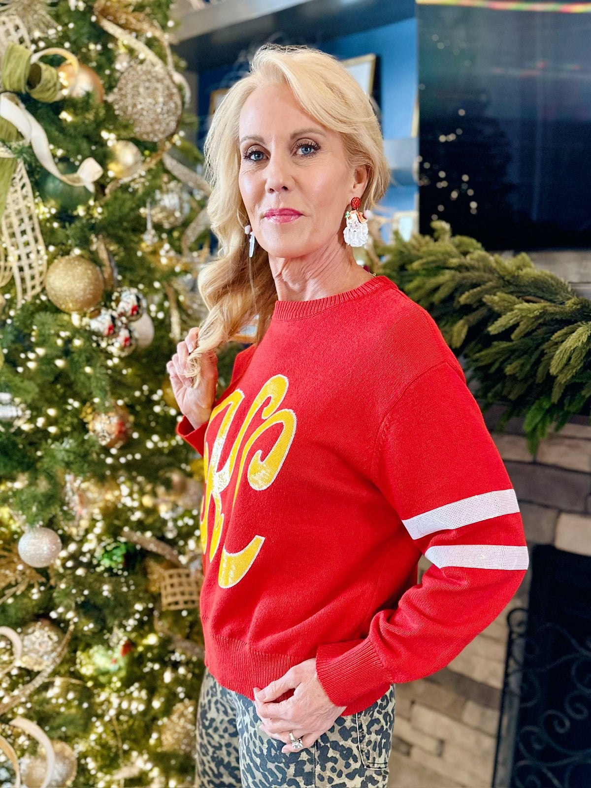 Queen of Sparkles X Amelia's Mega KC Script Sweater - Amelia's Boutique