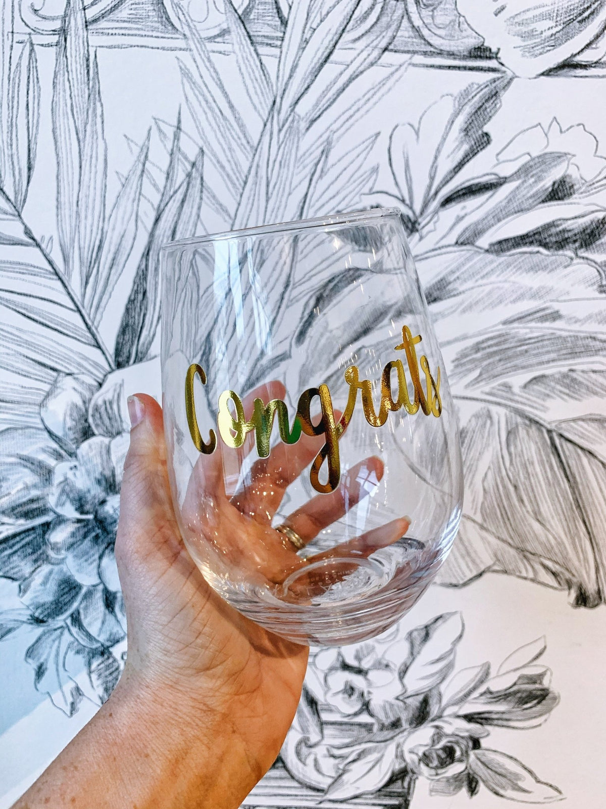 CONGRATS 30oz Stemless Wine Glass - Amelia's Boutique