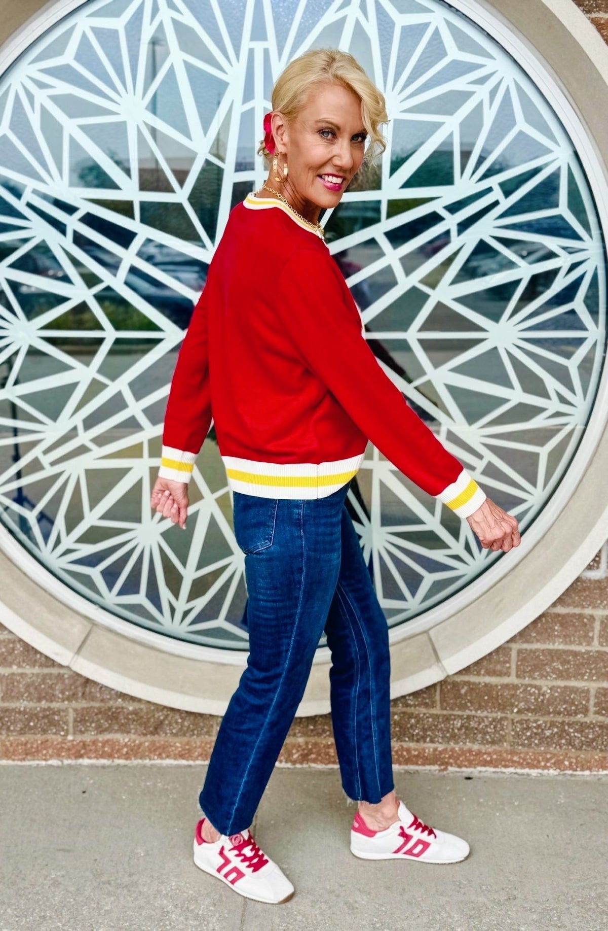 Queen of Sparkles x Amelia's Custom Kansas City V Neck Sweater - Amelia's Boutique
