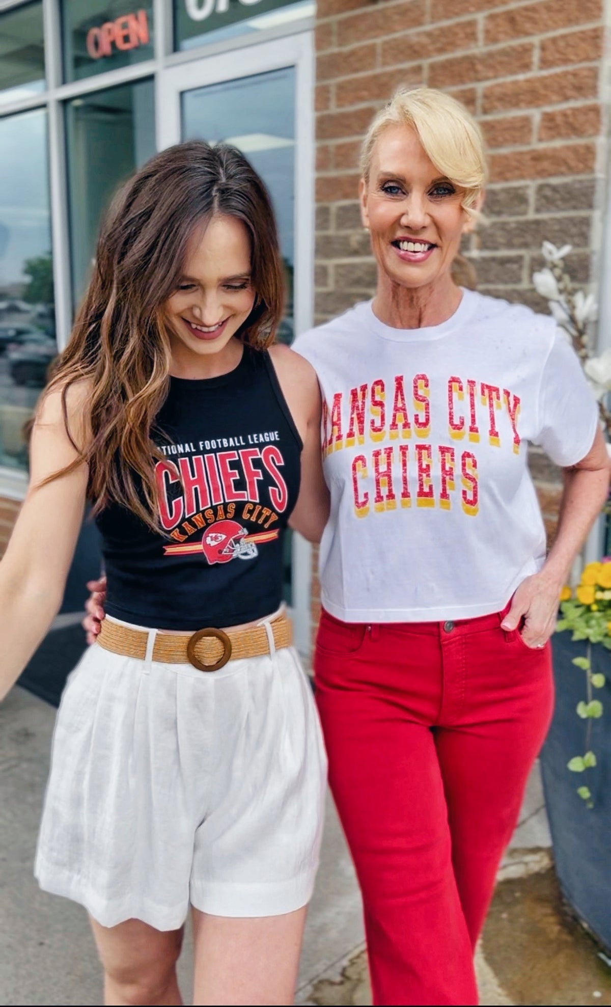 Chiefs Ribbed Crop Tank in Black - NFL Licensed - Amelia's Boutique