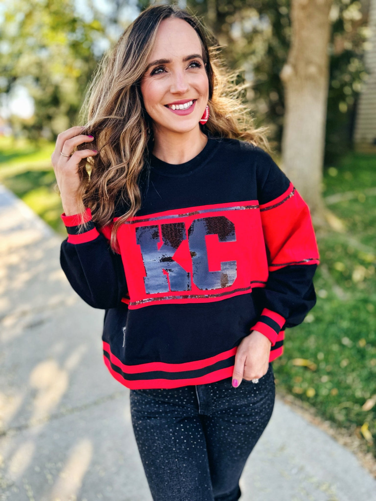 KC Colorblock Oversized Sweatshirt - Amelia's Boutique