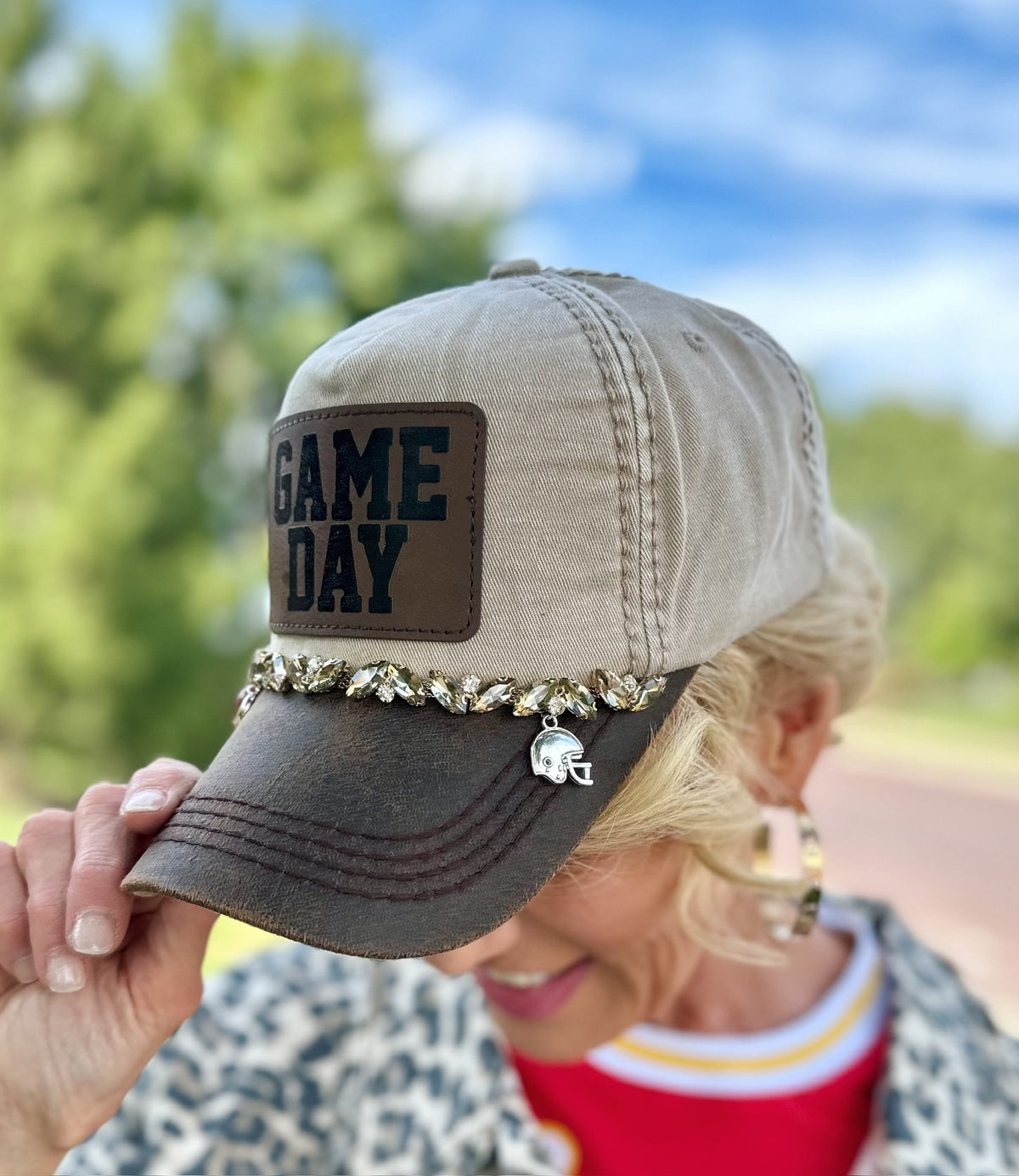 Jeweled Game Day Hat - Amelia's Boutique