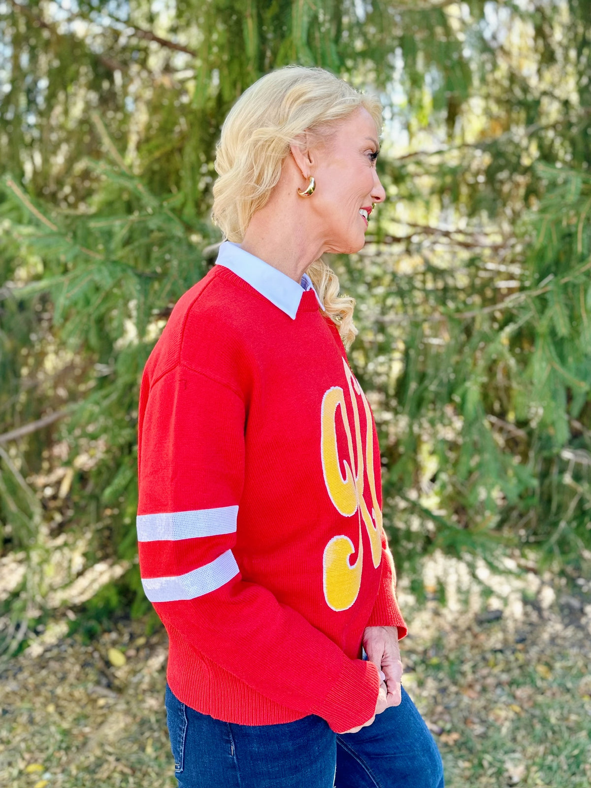 Queen of Sparkles X Amelia's Mega KC Script Sweater - Amelia's Boutique