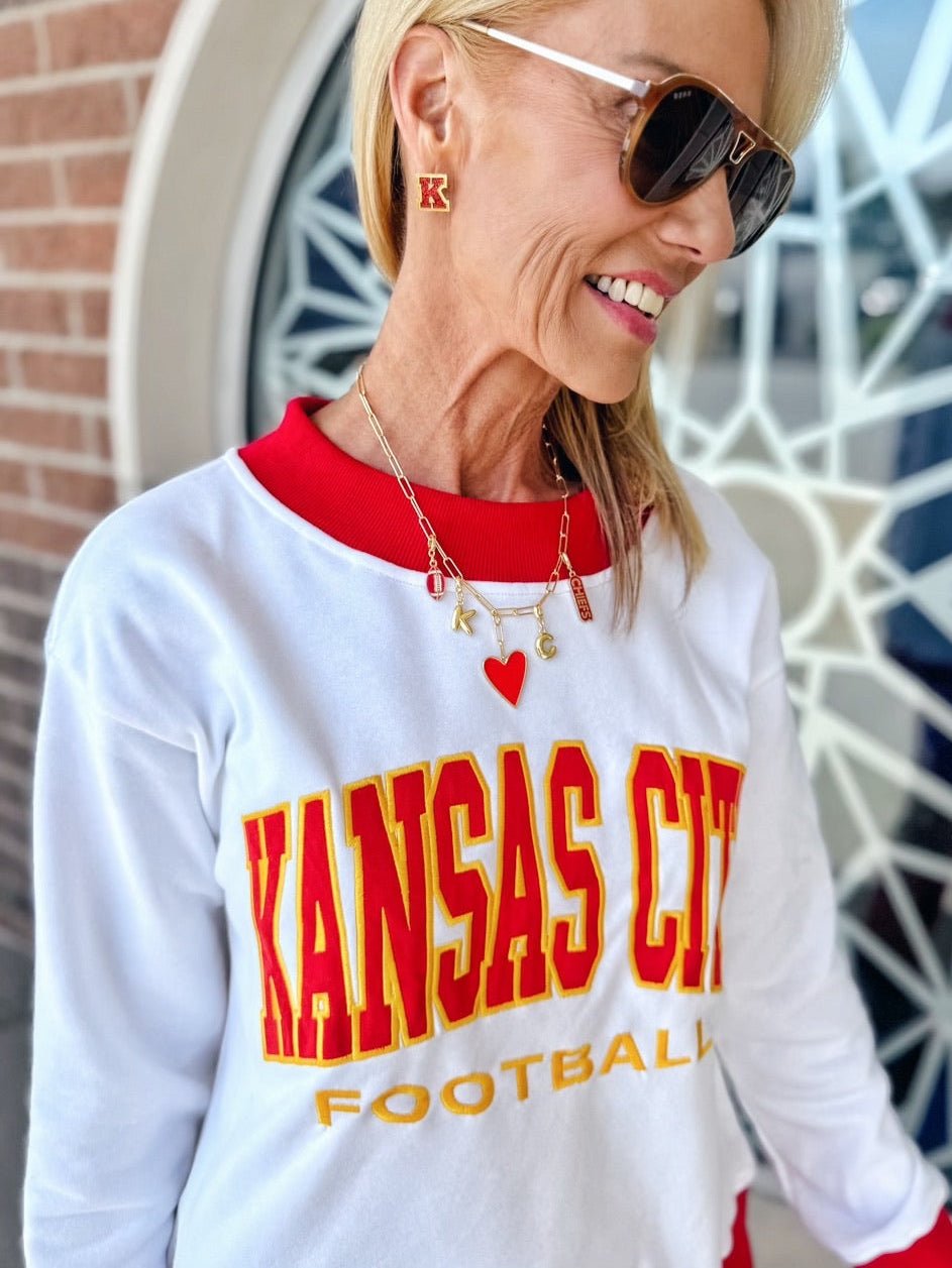 Kansas City Wide Neck Sweatshirt - Amelia's Boutique