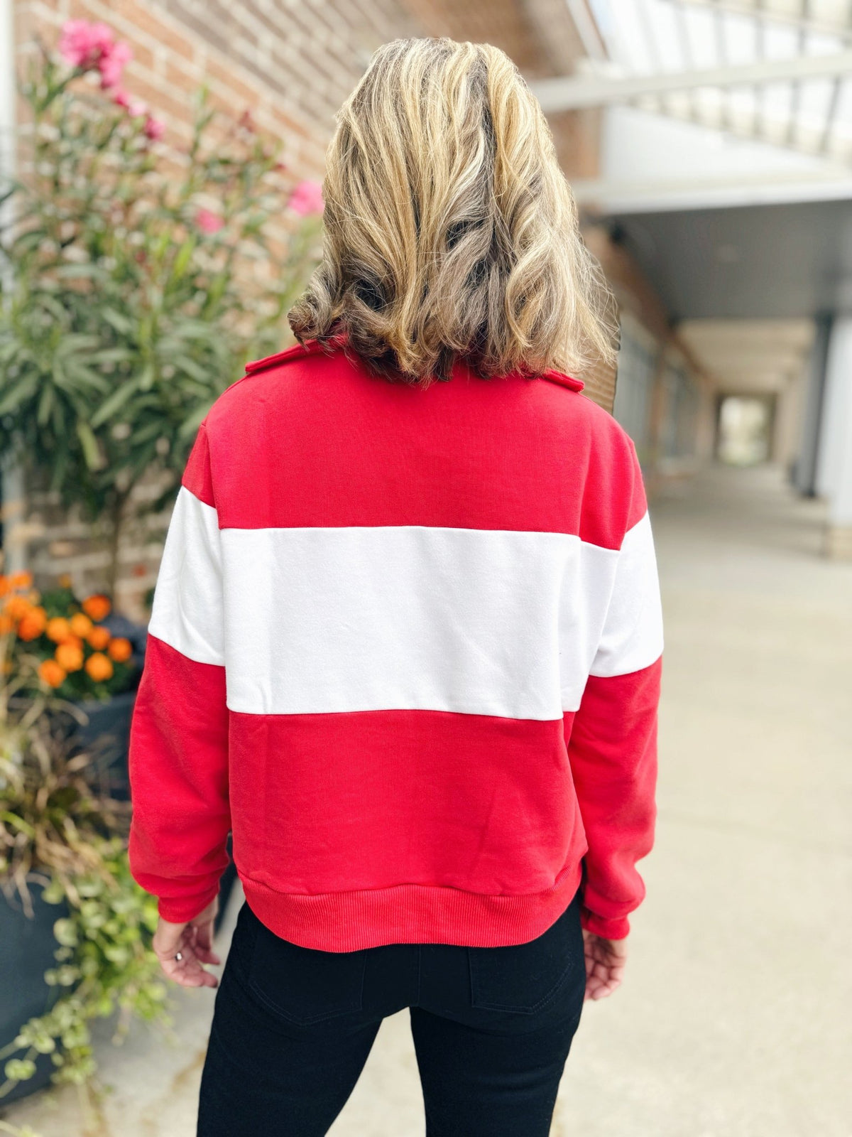 Red KC 1/4 Zip Queen of Sparkles x Amelia's Boutique - Amelia's Boutique