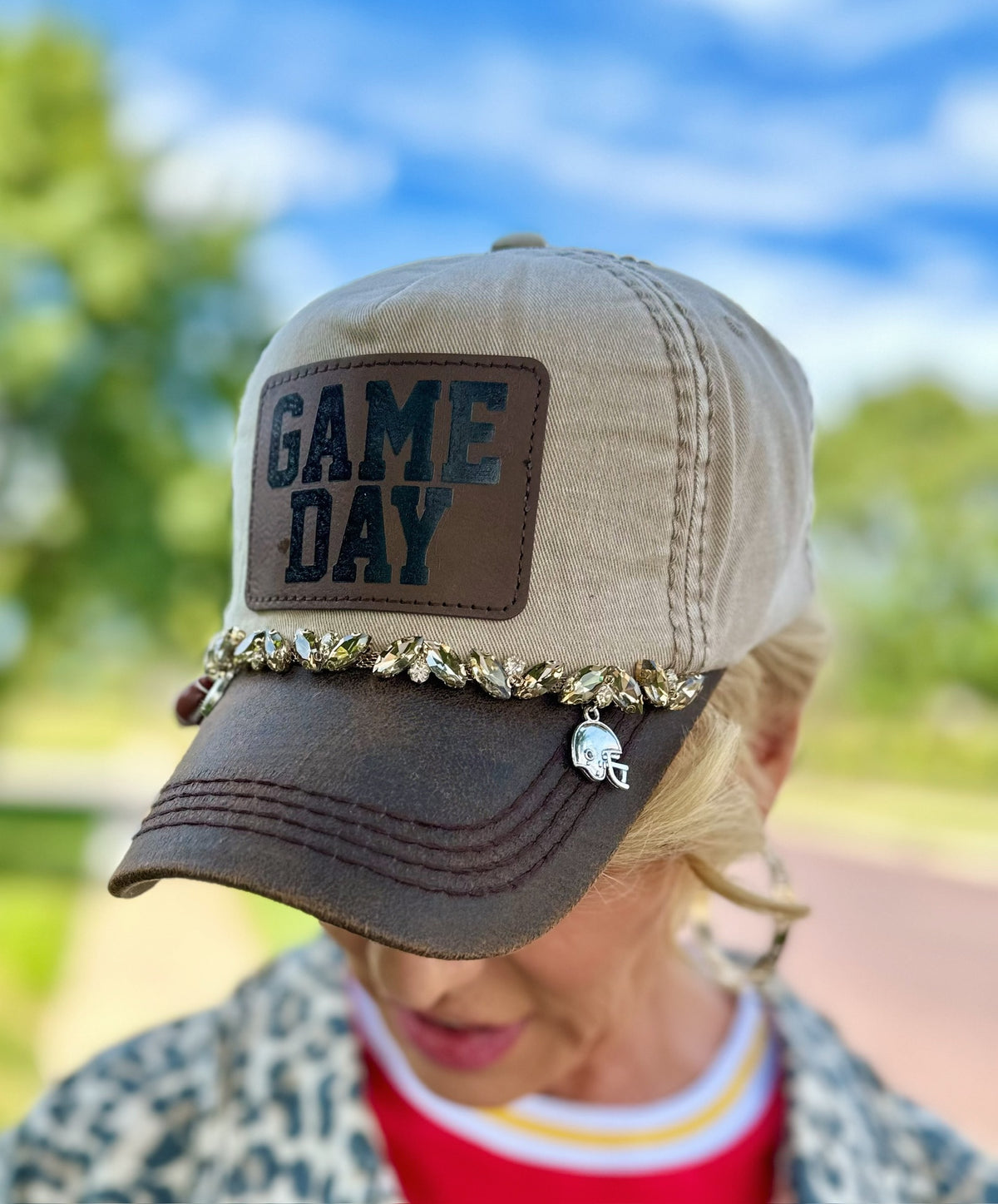 Jeweled Game Day Hat - Amelia's Boutique