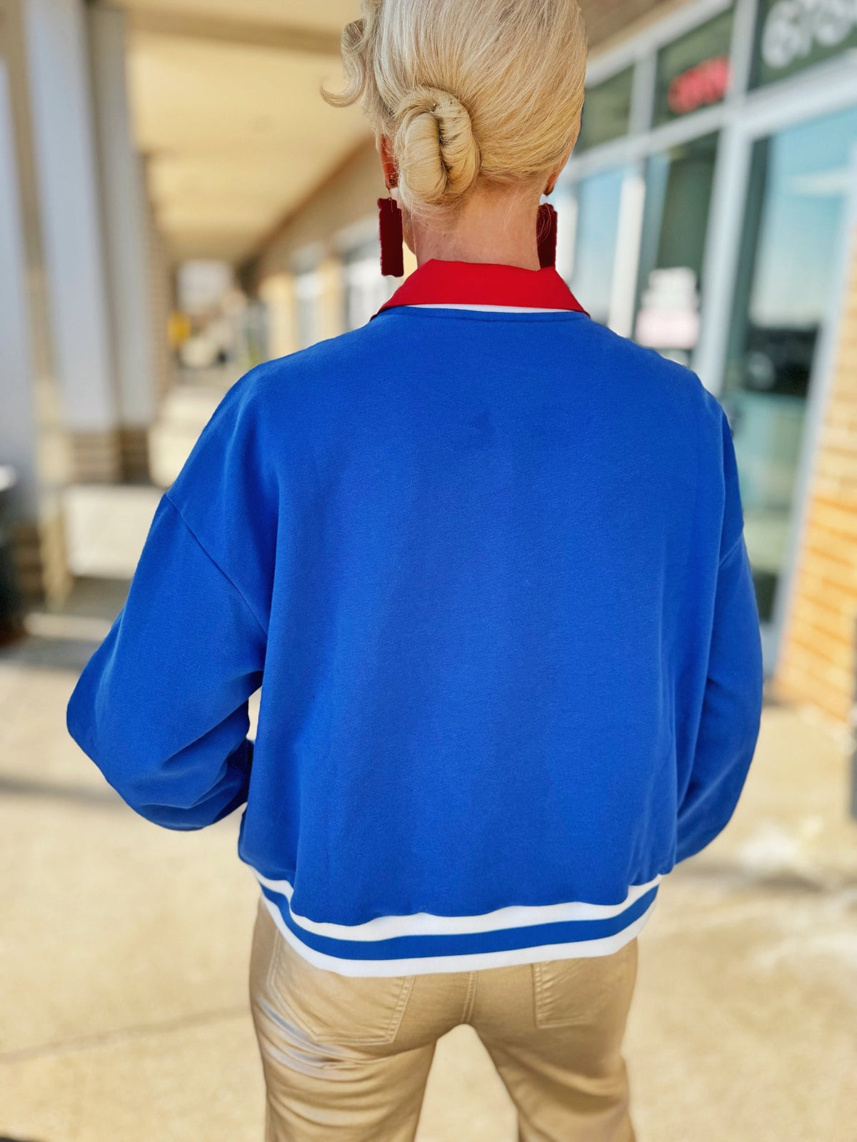 Queen of Sparkles KU Jayhawks Basketball Sweatshirt - Amelia's Boutique