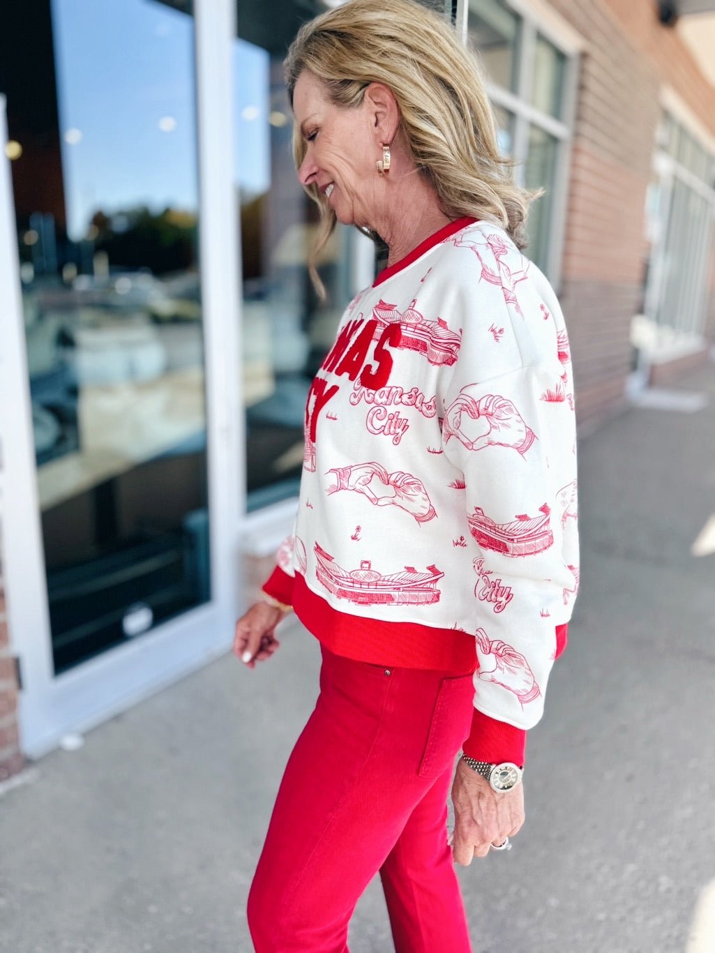 Amelia's Custom KC Toile Sweatshirt - Amelia's Boutique