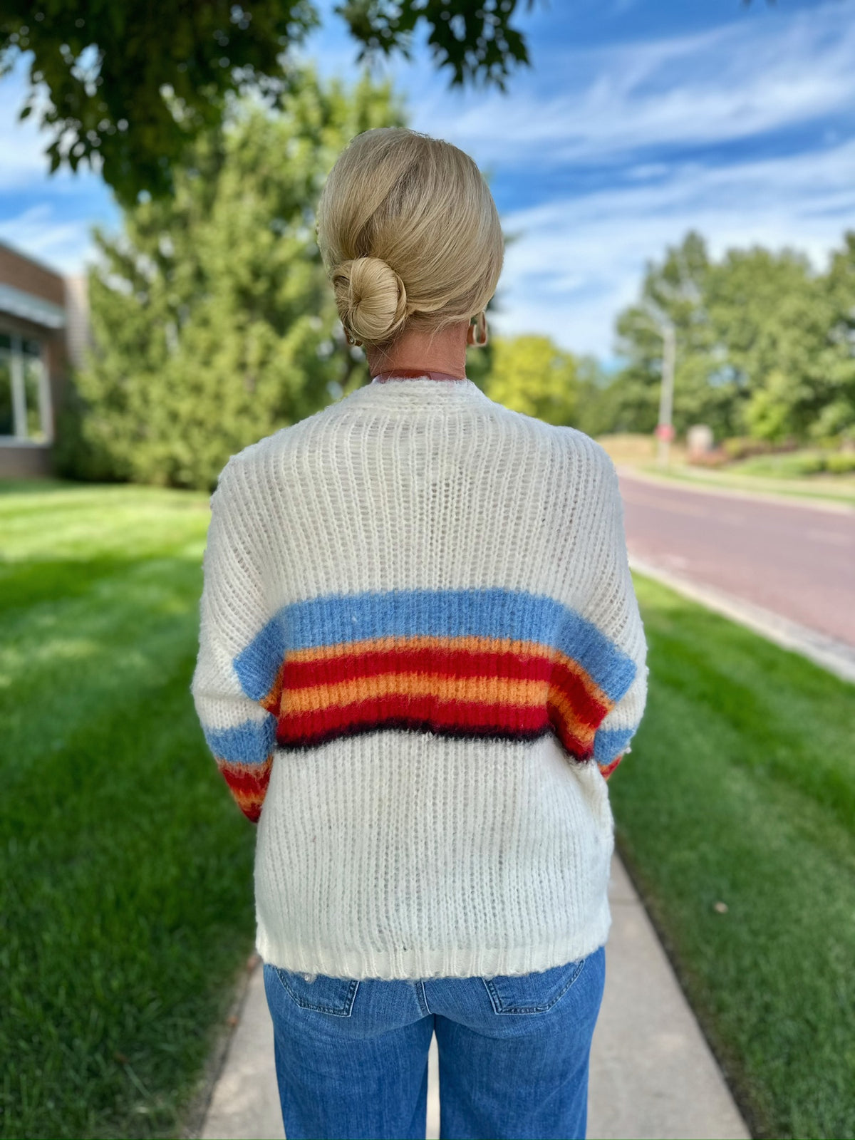 Oversized Stripe Cardigan - Amelia's Boutique