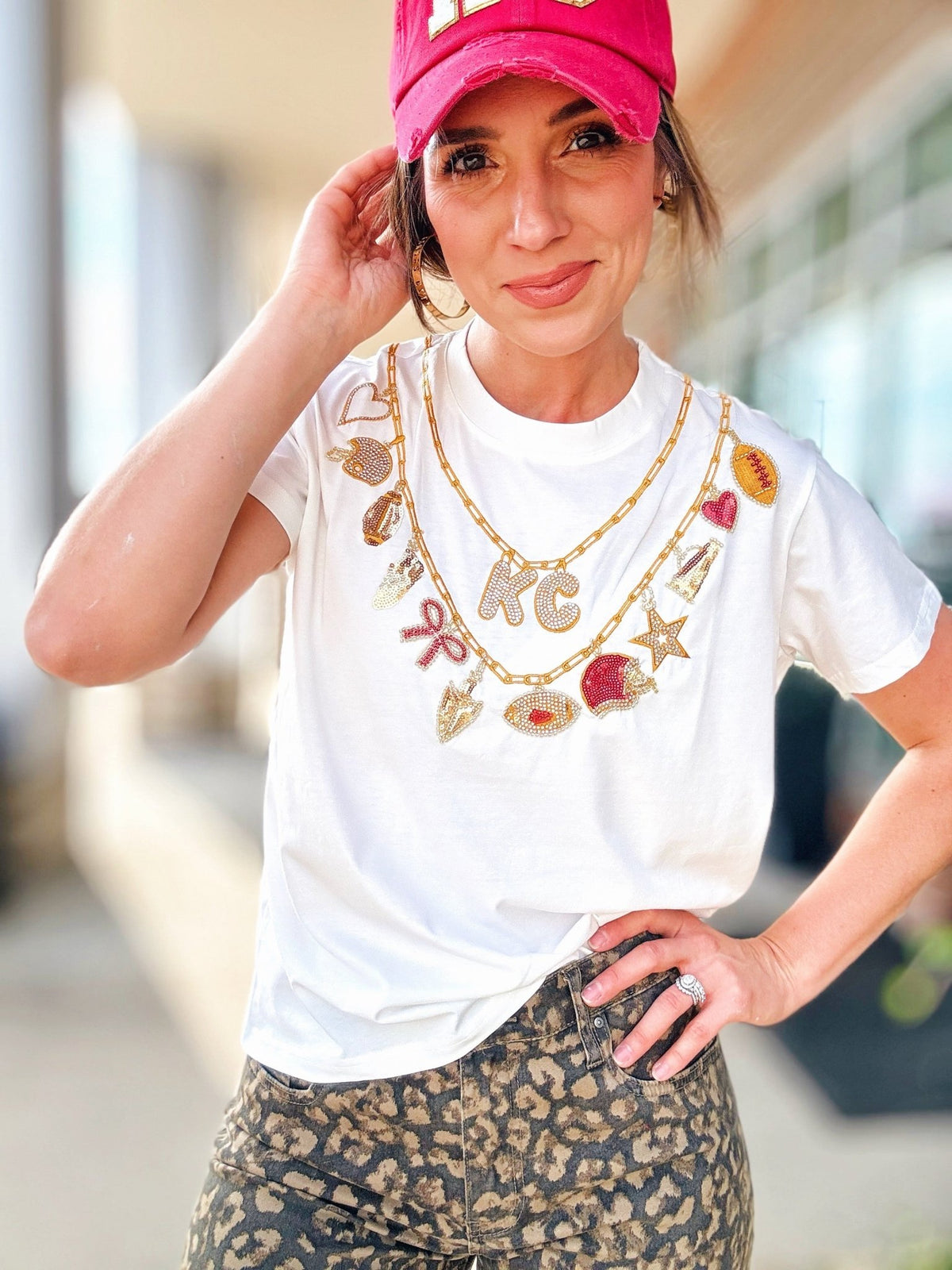 Charm Necklace KC Tee Queen of Sparkles x Amelia’s Boutique Collab - Amelia's Boutique